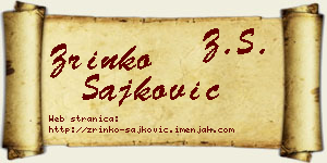 Zrinko Šajković vizit kartica